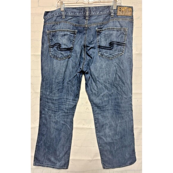 Silver Jeans Co Grayson Heritage Series Mens 38x30 Distressed Bootcut Denim - Picture 4 of 6